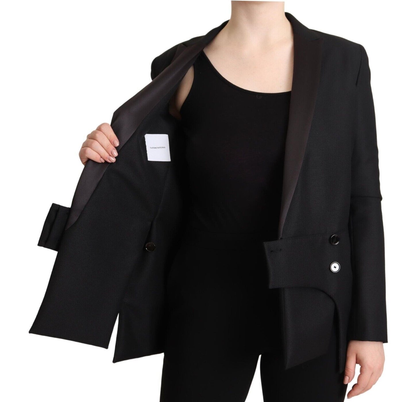 Costume National Élégant Blazer Noir Croisé