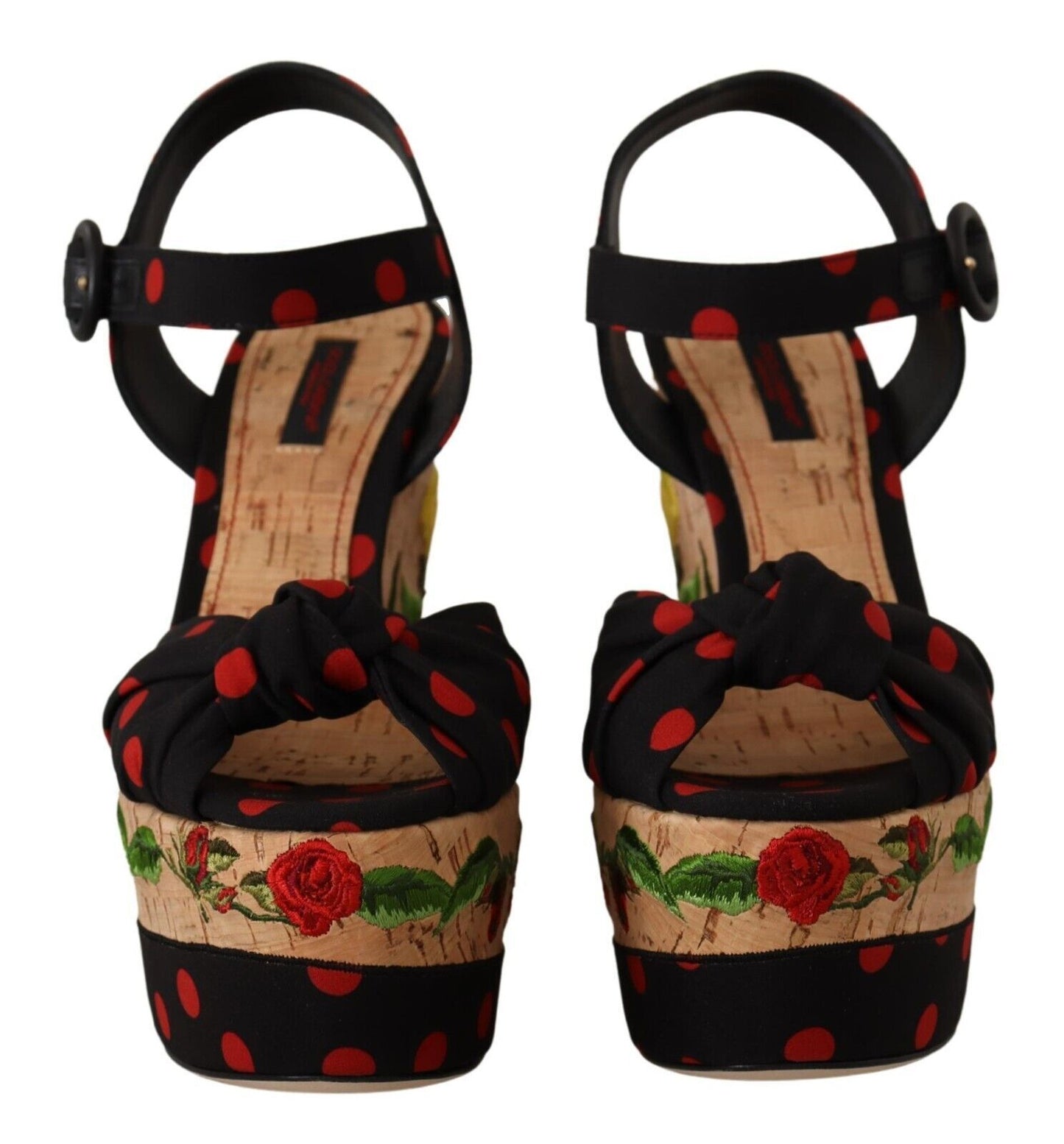 Escarpins à plateforme en soie mélangée multicolore Dolce & Gabbana