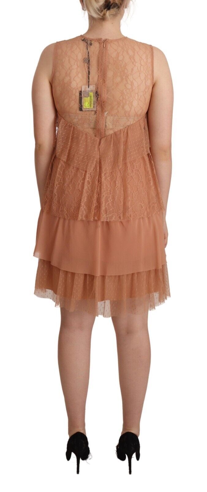Liu Jo Pink Lace Sleeveless Mini Shift Layered Dress by Liu Jo