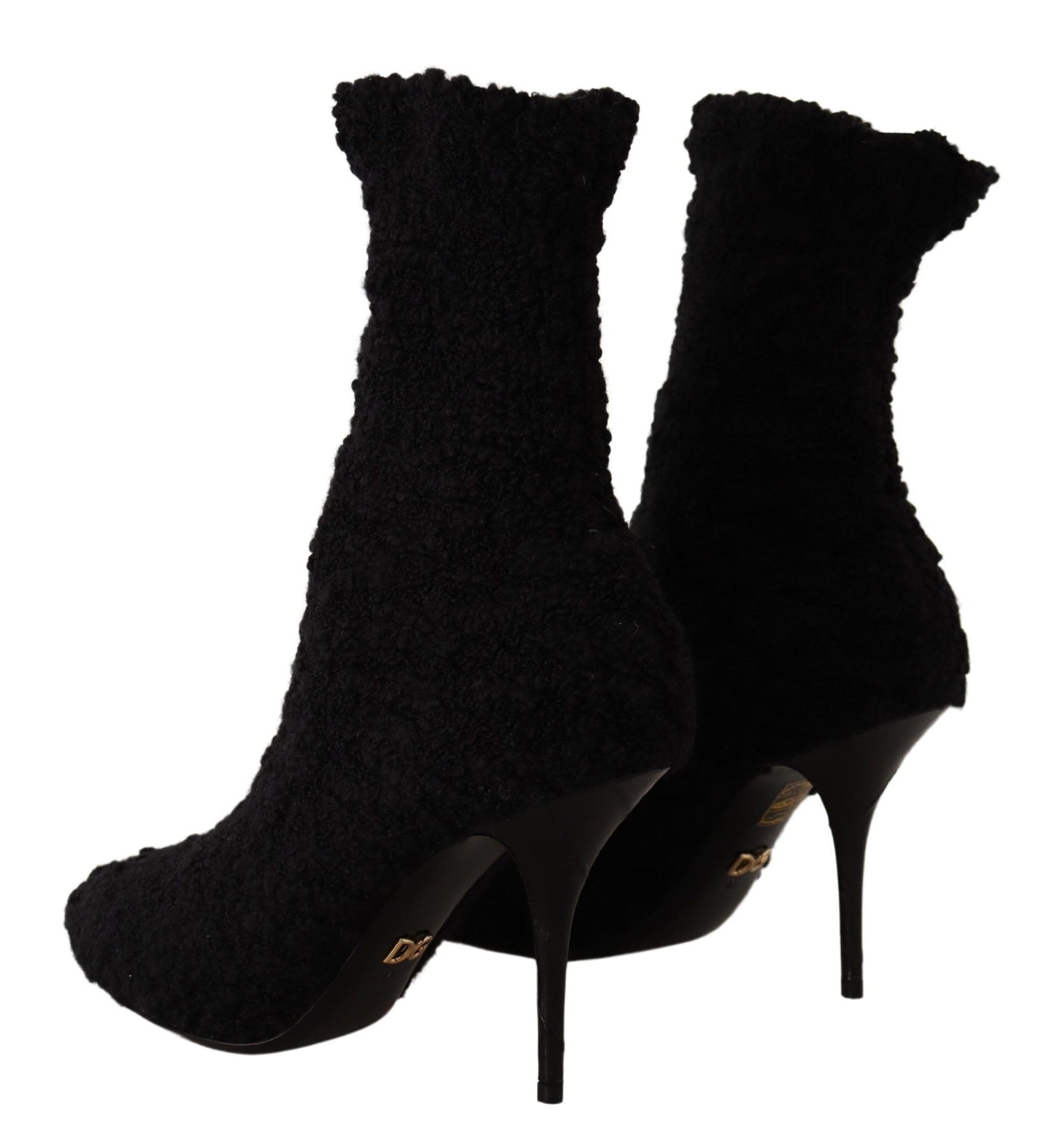 Bottes mi-mollet noires élégantes Dolce & Gabbana en viscose