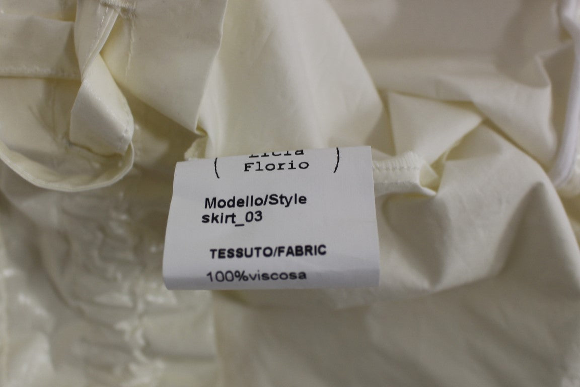 Jupe blanche élégante à taille nouée Licia Florio