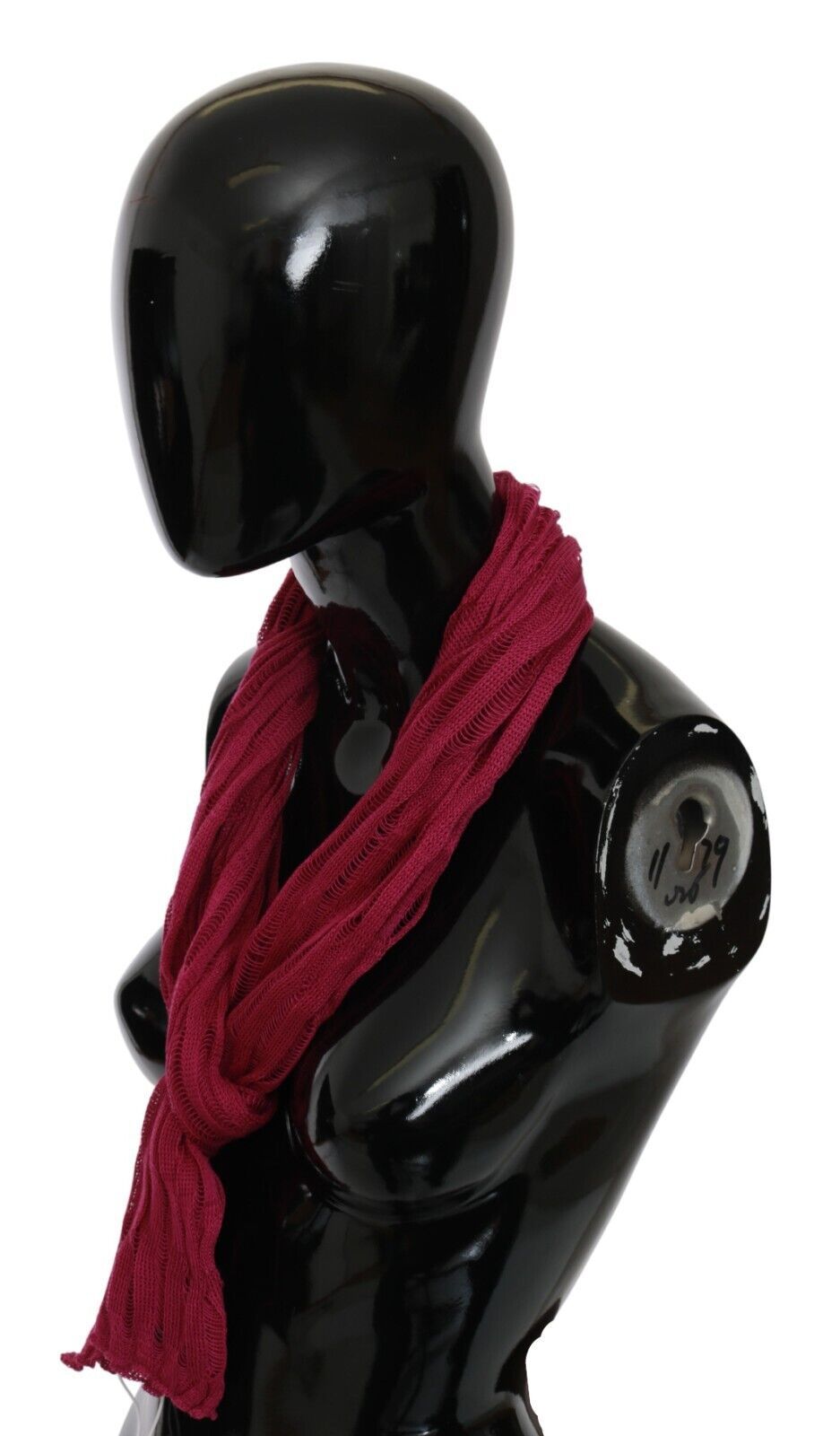 Foulard châle bordeaux John Galliano Élégance