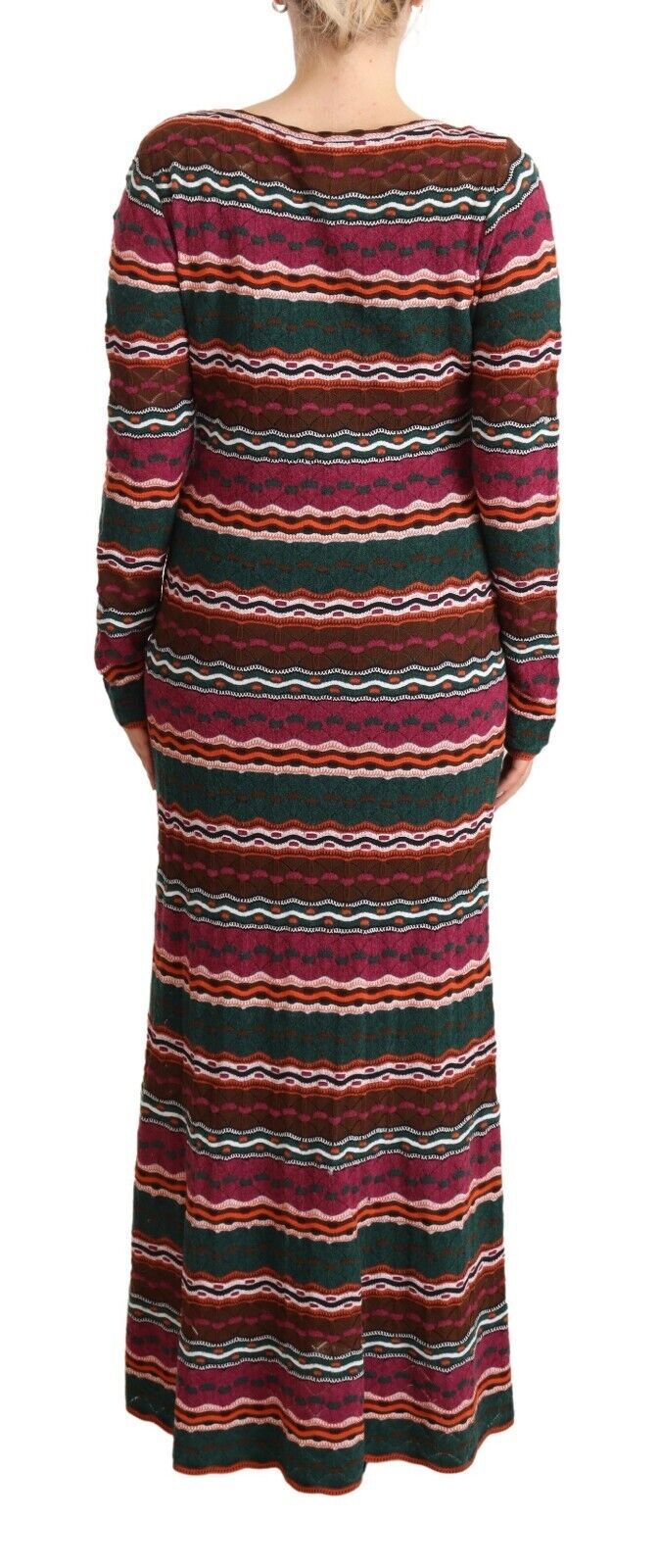 Missoni Multicolor Stripe Wool Knitted Maxi Sheath Dress by Missoni