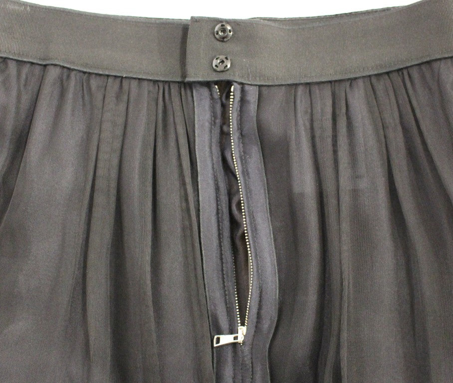 Jupe noire en soie élégante Dolce & Gabbana pour les soirées