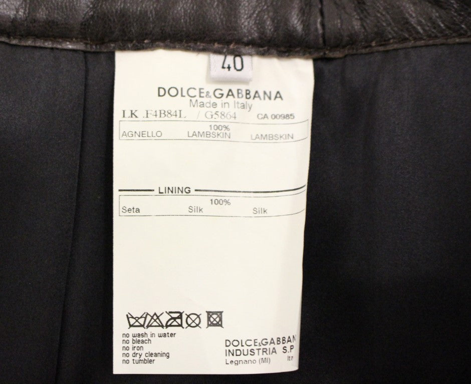 Jupe patchwork en cuir élégante Dolce & Gabbana