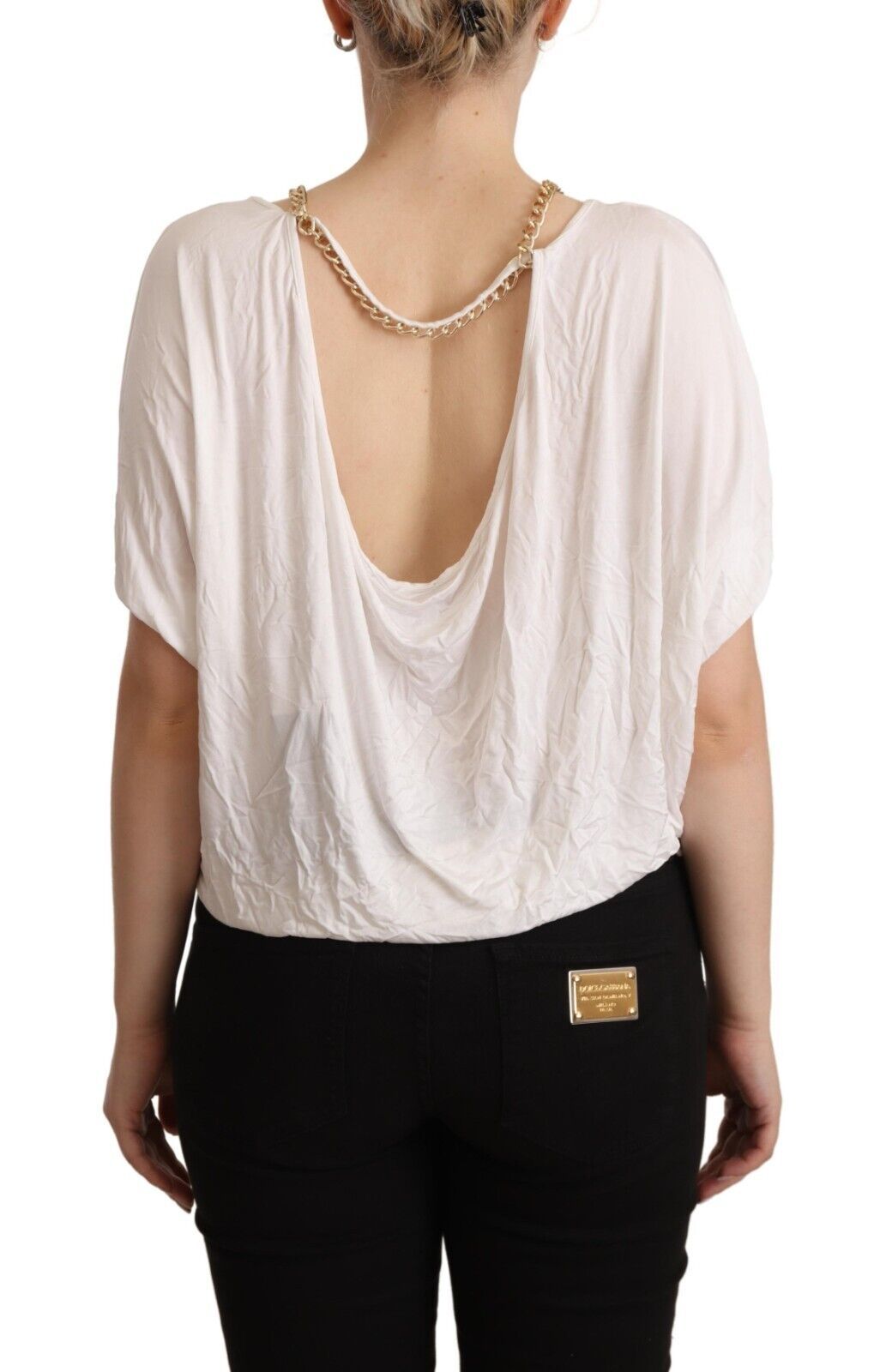 T-shirt élégant Guess By Marciano avec chaîne en or blanc