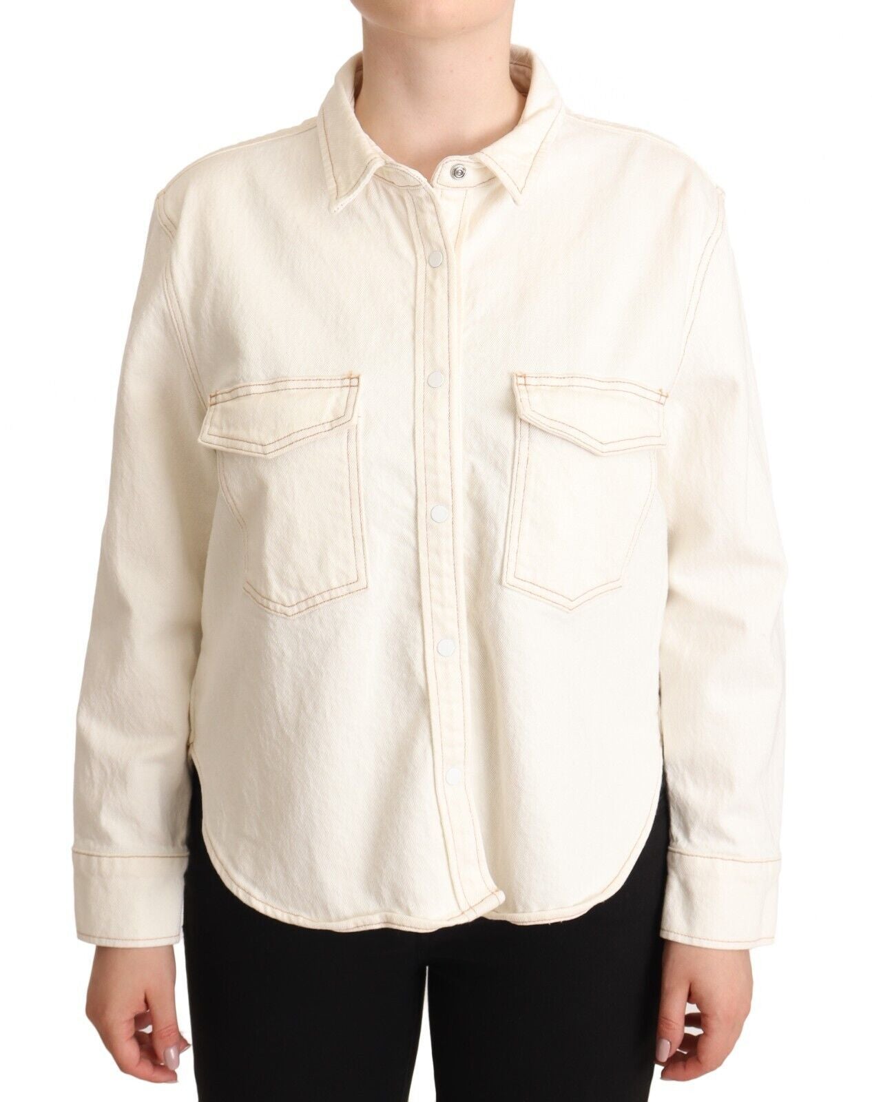Polo blanc élégant à manches longues et col Levi's