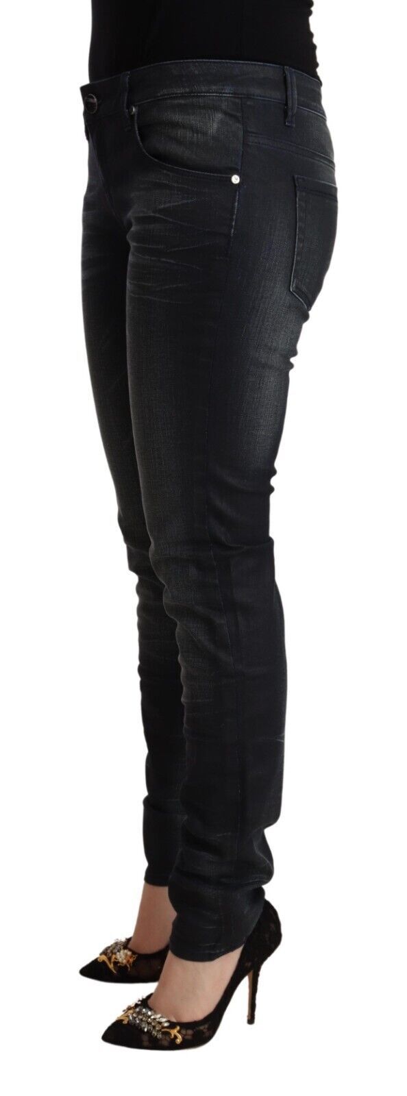 Eight Sleek Jean slim noir délavé