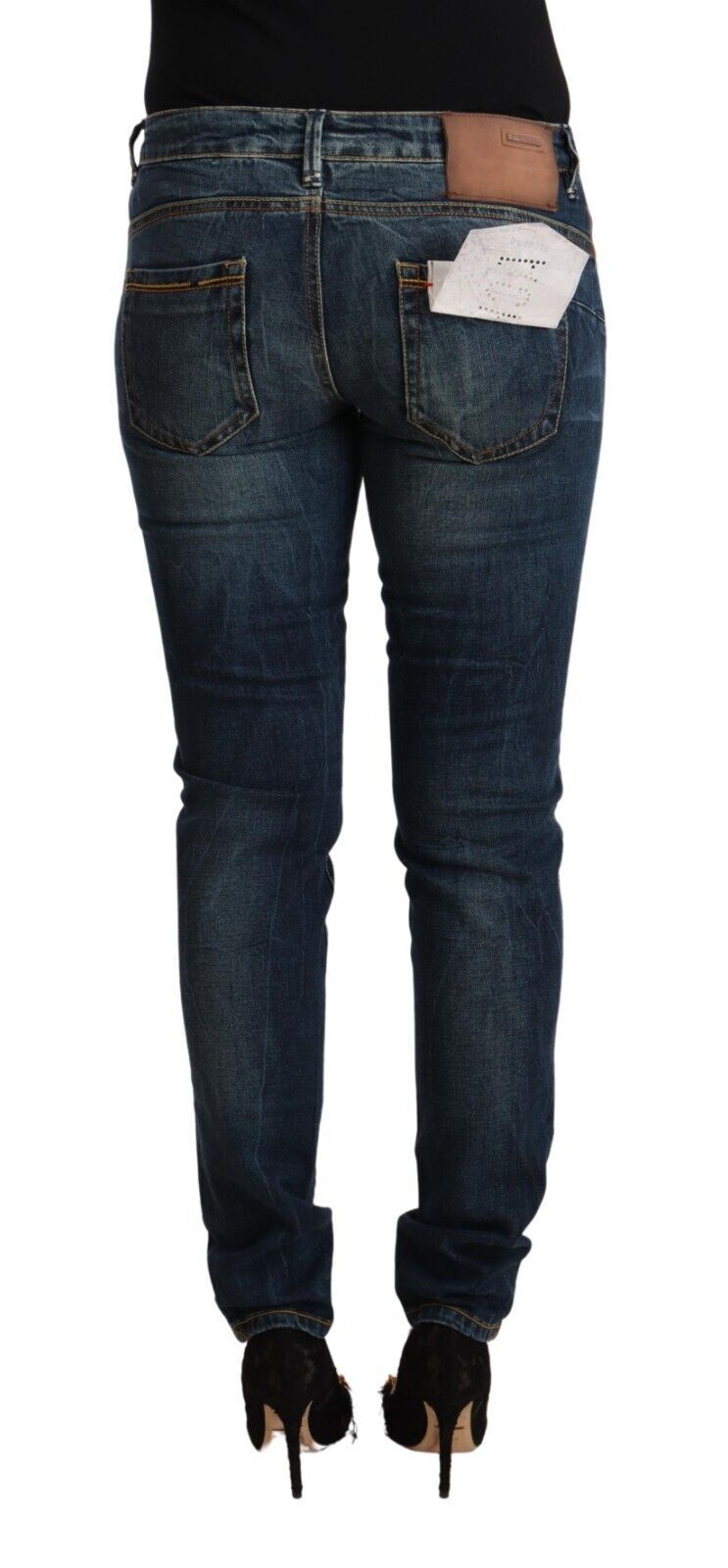 Huit jeans élégants en denim slim taille basse