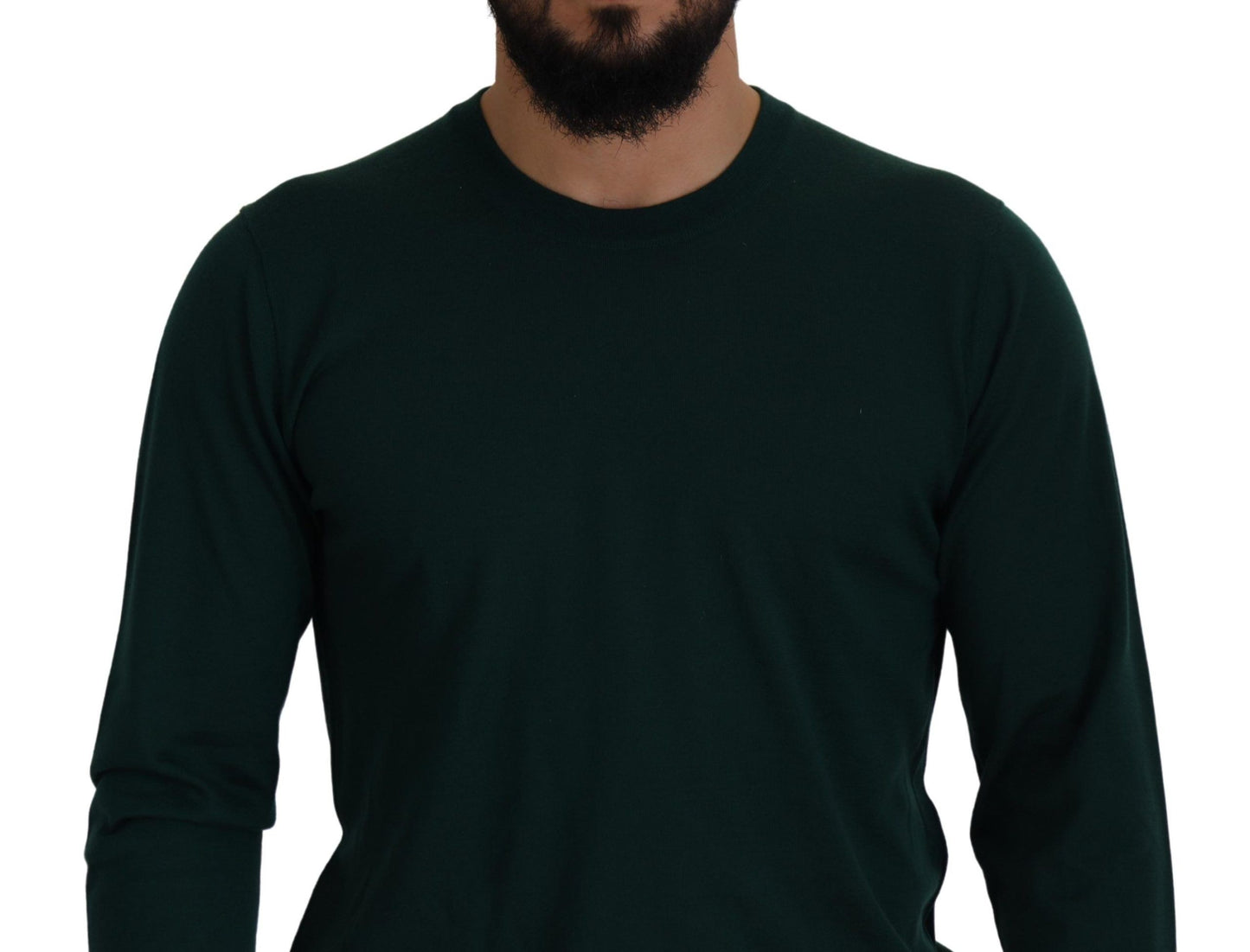 Pull ras du cou en cachemire vert élégant Dolce & Gabbana