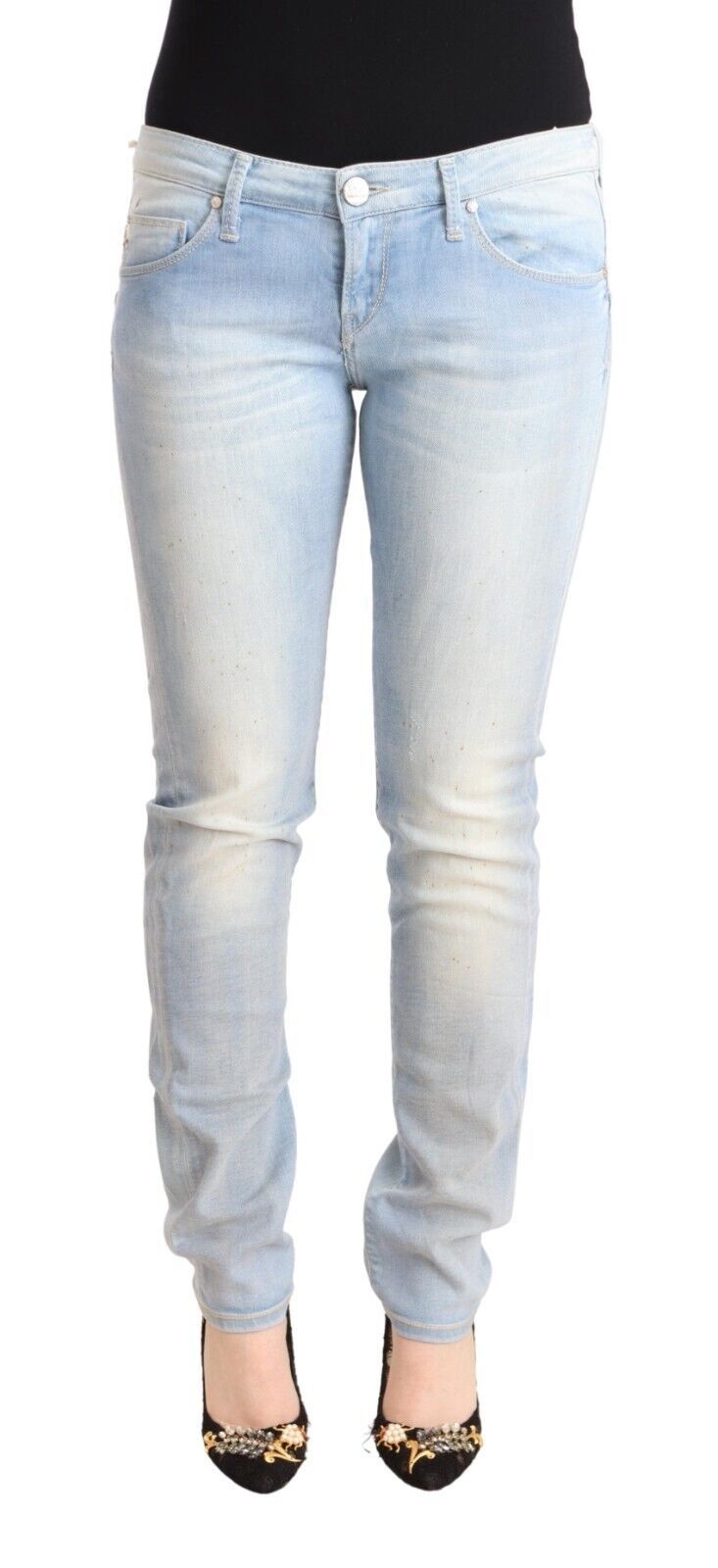Jean skinny taille basse bleu clair Eight Chic