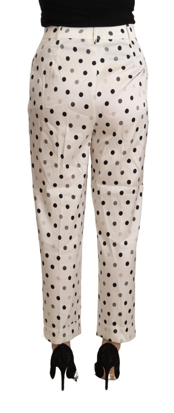 Pantalon fuselé taille haute à pois chic Ermanno Scervino
