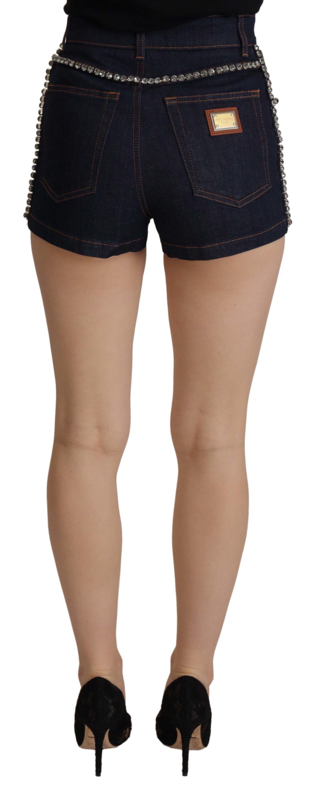 Short taille haute chic Dolce & Gabbana avec détails en cristal