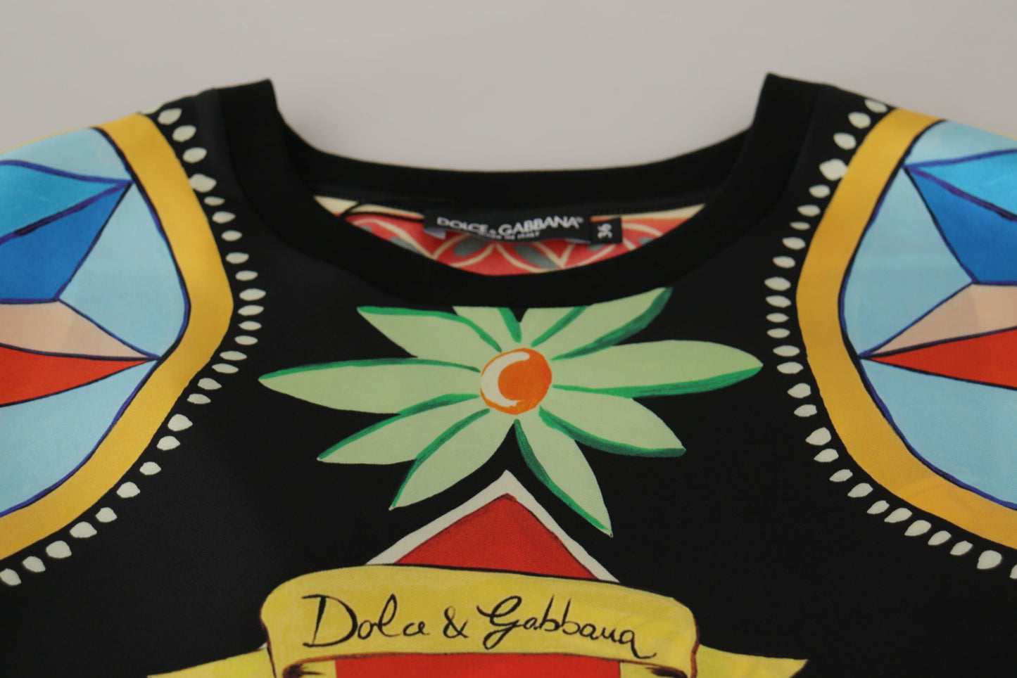 Haut en soie multicolore glamour Dolce & Gabbana