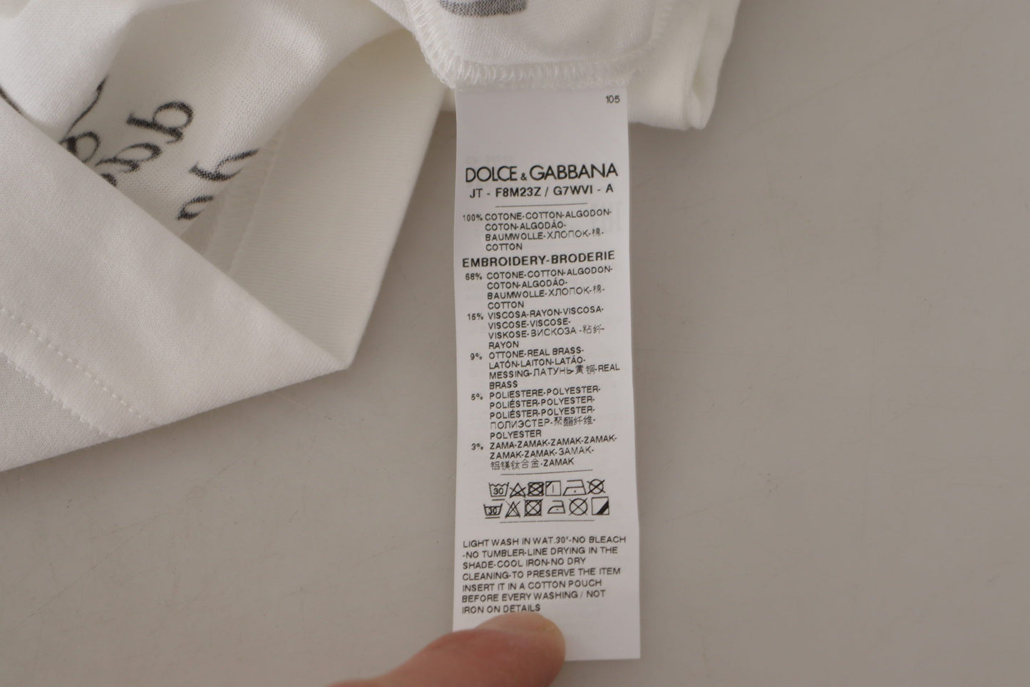 T-shirt ras du cou en coton à imprimé floral élégant Dolce & Gabbana