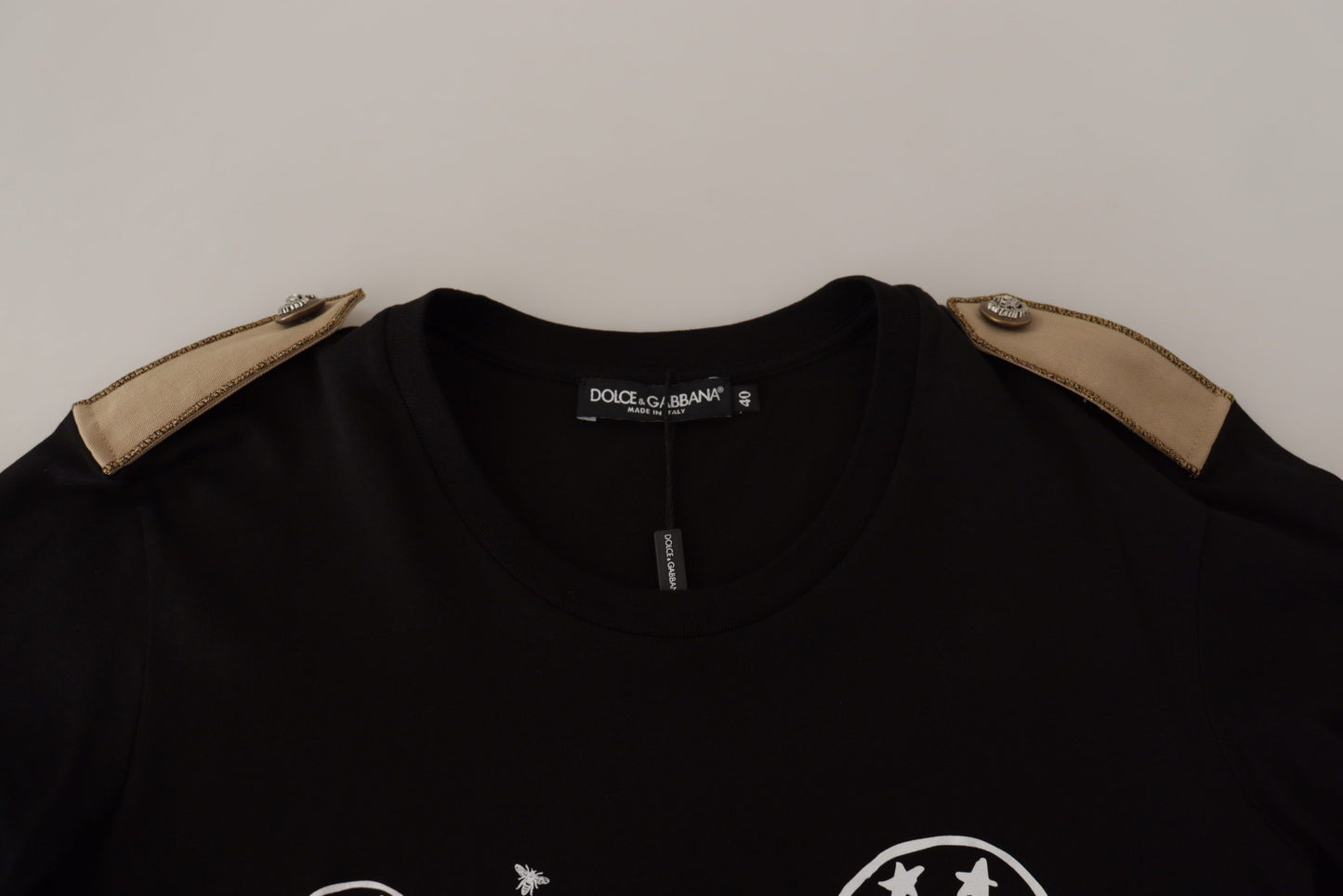 T-shirt en coton noir à logo Dolce & Gabbana Chic pour femme