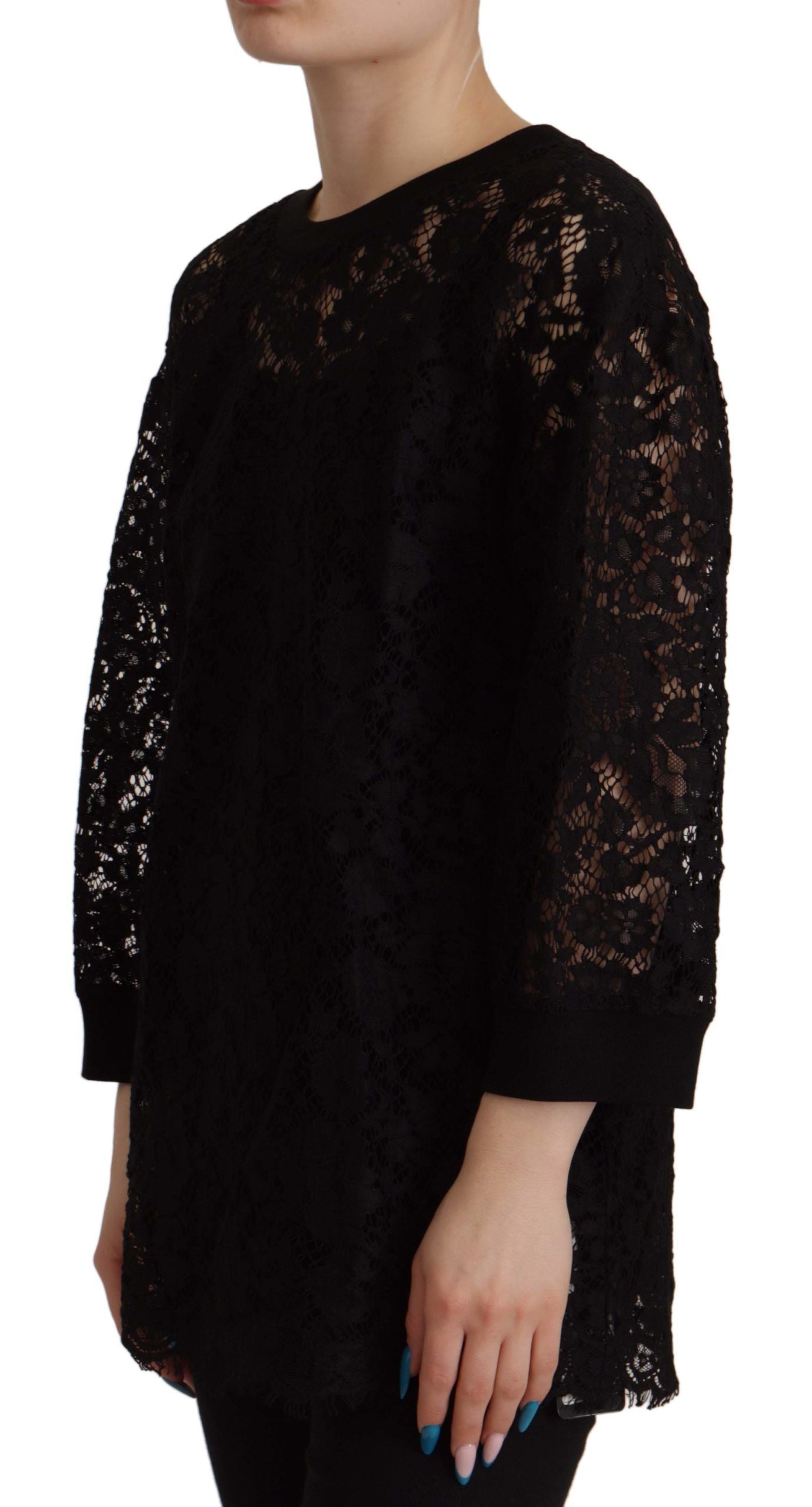 Dolce & Gabbana - Chemisier noir élégant à manches longues