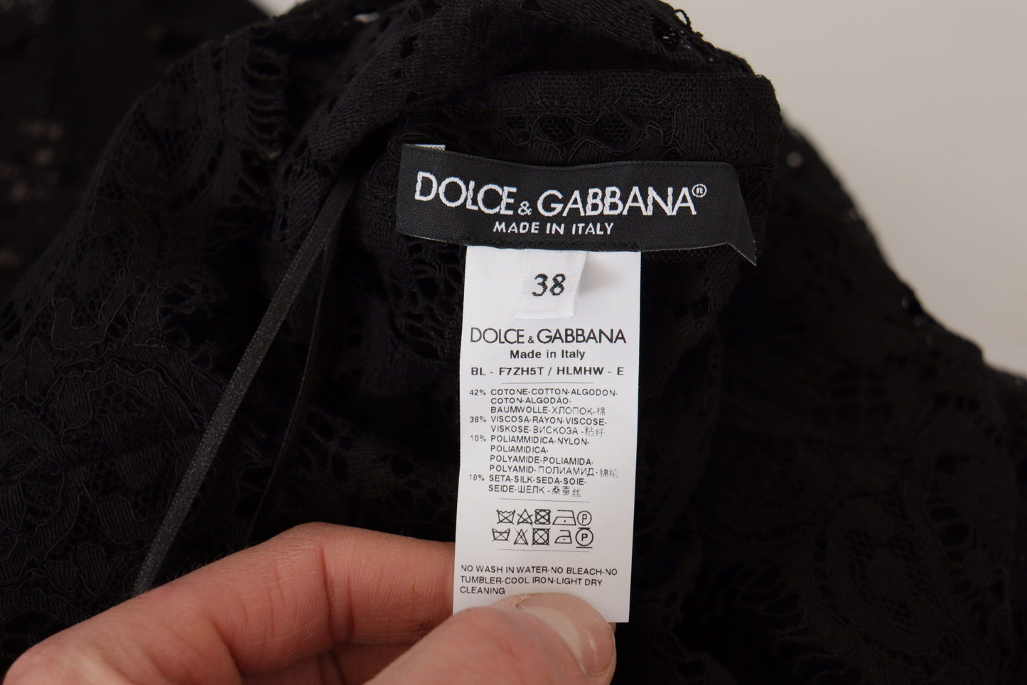 Dolce & Gabbana - Chemisier noir élégant à manches longues