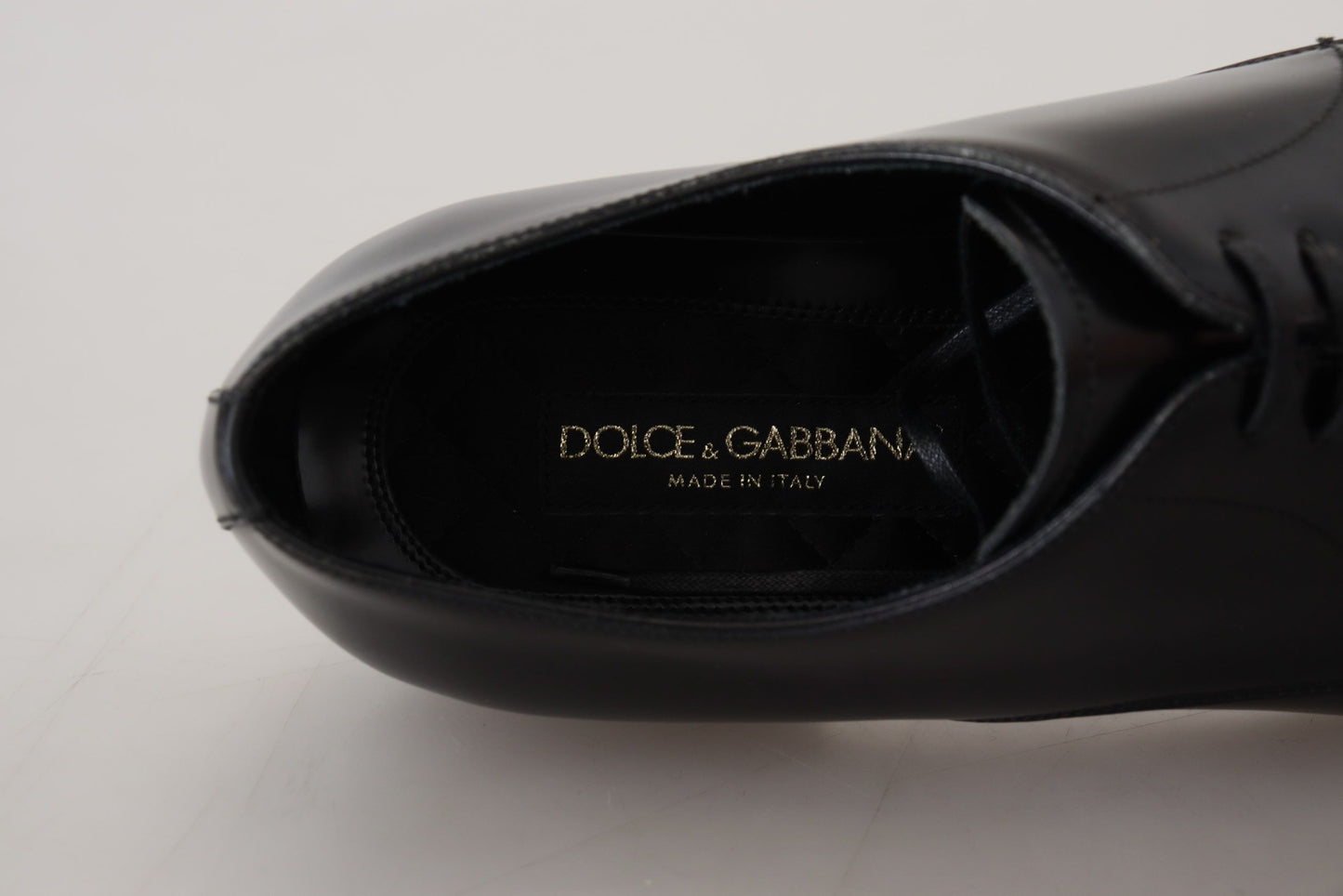 Chaussures Derby élégantes en cuir noir Dolce & Gabbana