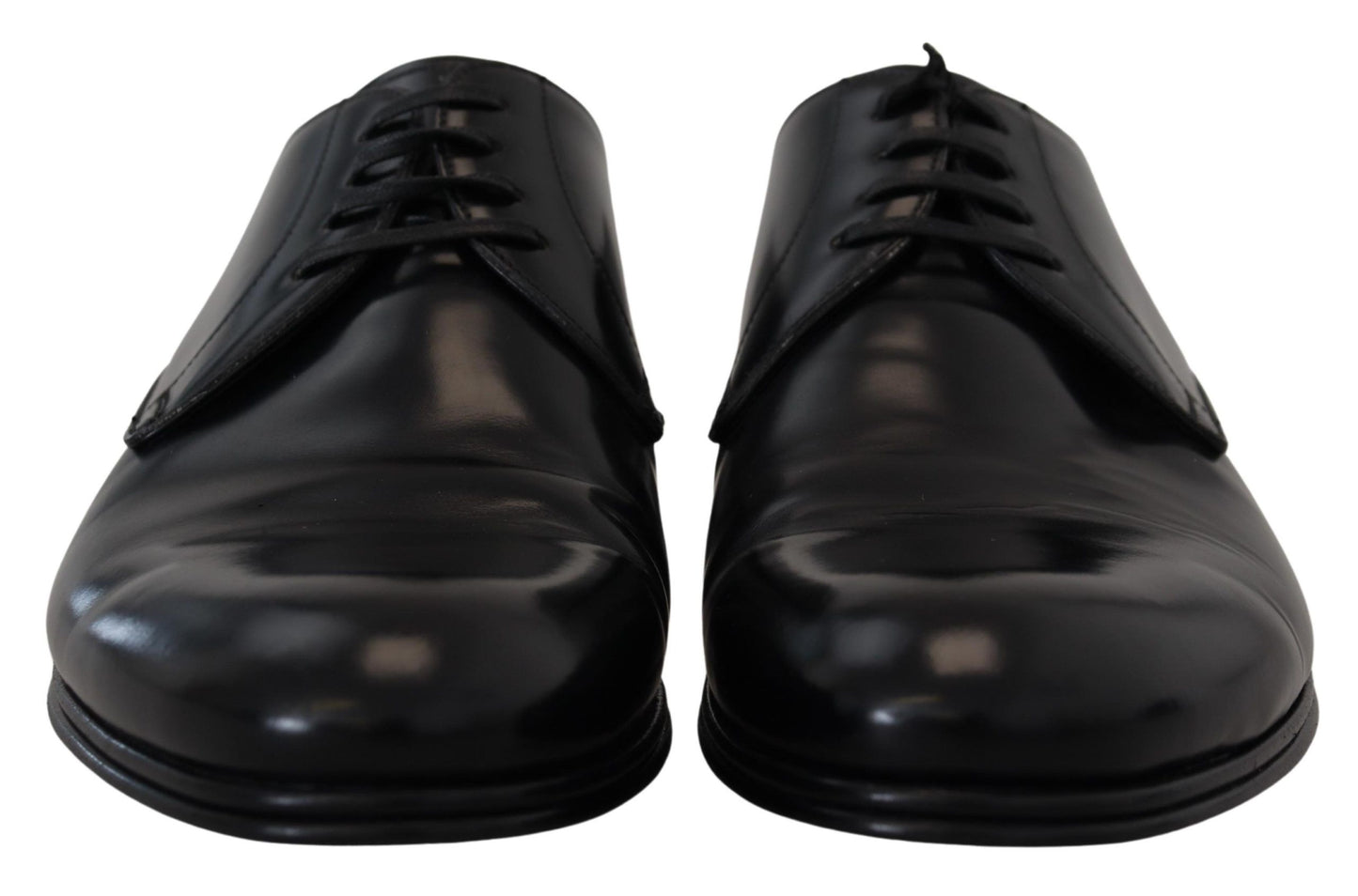Chaussures Derby élégantes en cuir noir Dolce & Gabbana