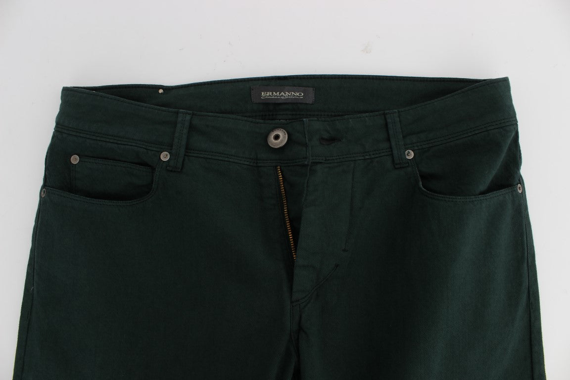 Ermanno Scervino Jean coupe droite chic vert