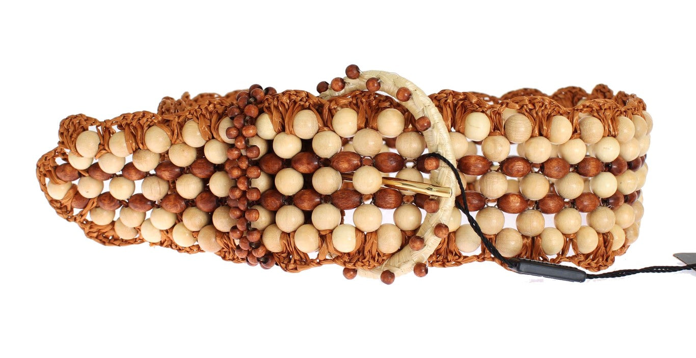 Ceinture élégante en raphia perlé Dolce & Gabbana