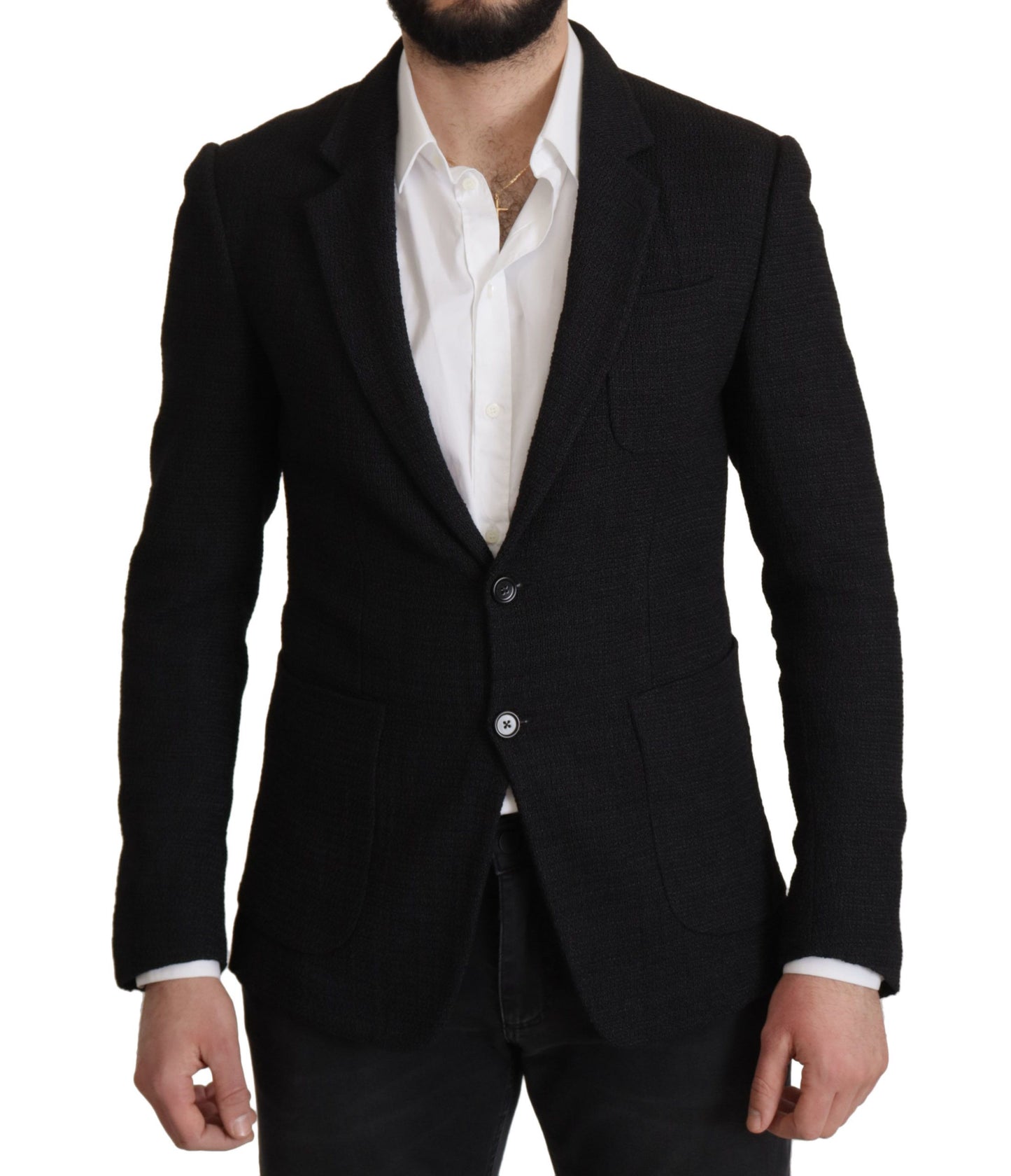 Blazer élégant en laine à boutonnage simple Dolce & Gabbana