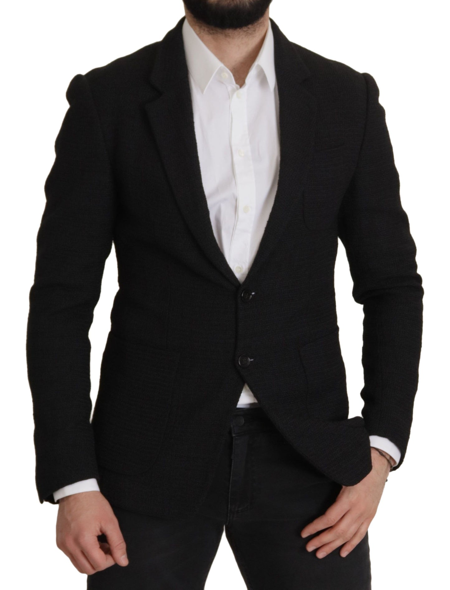 Blazer élégant en laine à boutonnage simple Dolce & Gabbana