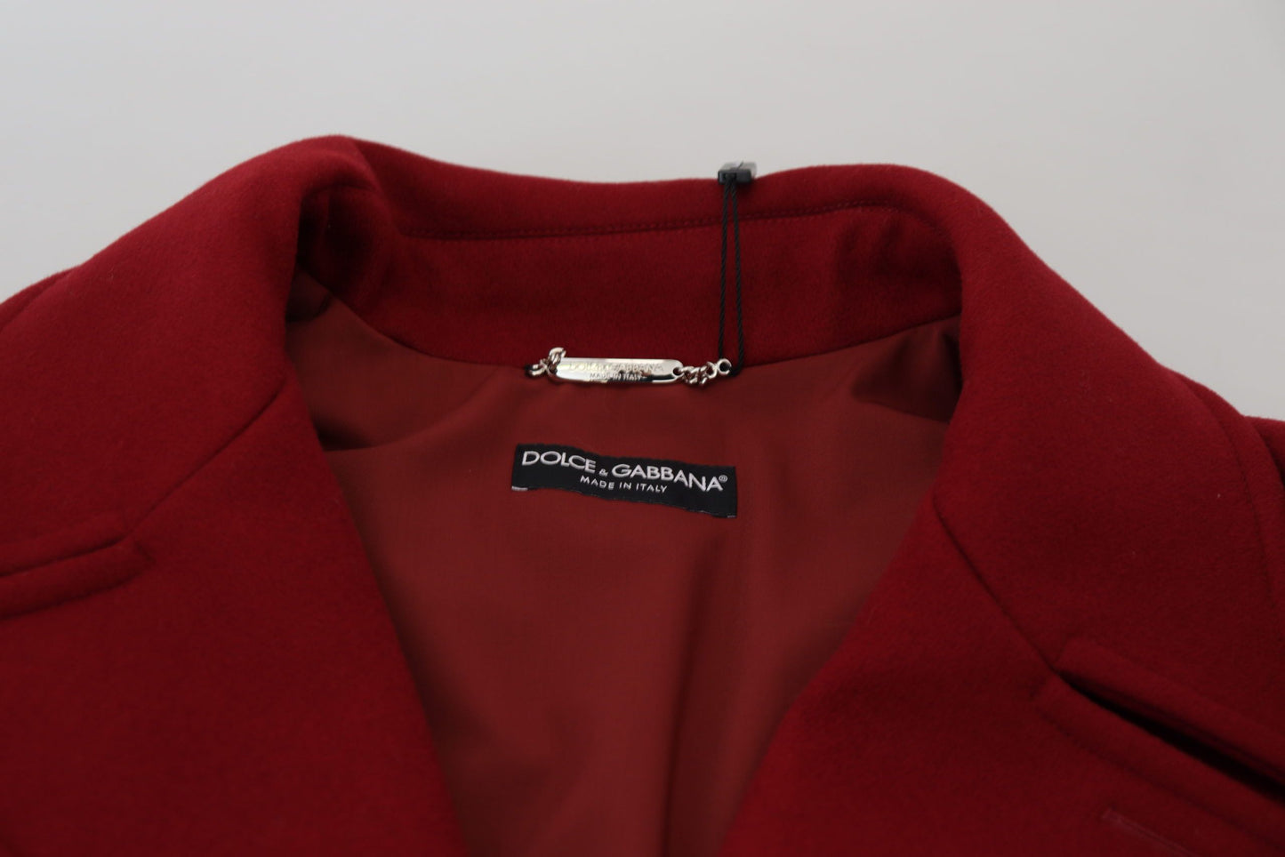 Dolce & Gabbana Élégante veste croisée en laine rouge