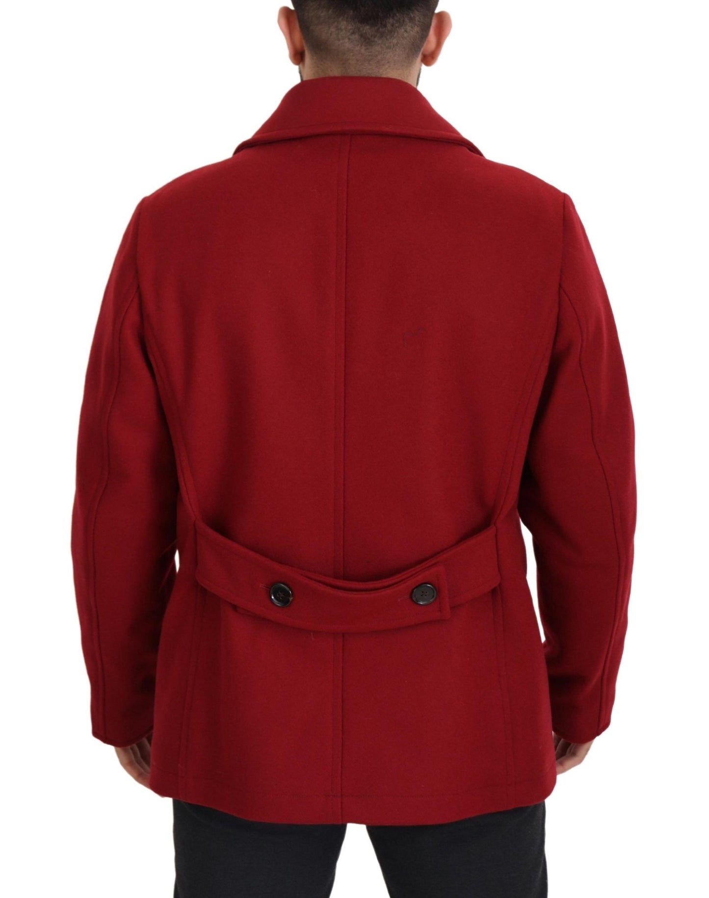 Dolce & Gabbana Élégante veste croisée en laine rouge