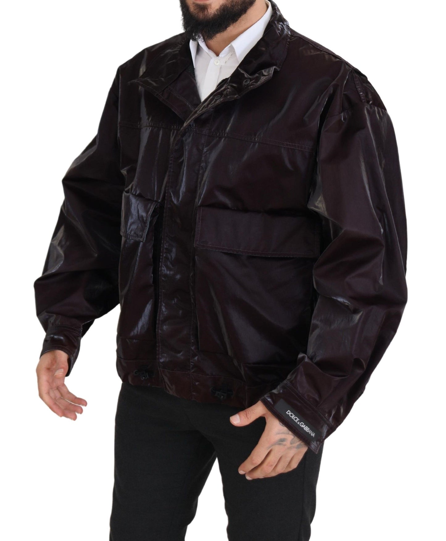 Dolce & Gabbana Élégante veste à col bordeaux