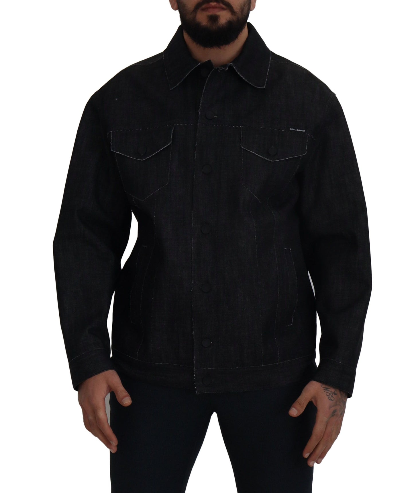 Veste en jean noire élégante Dolce & Gabbana