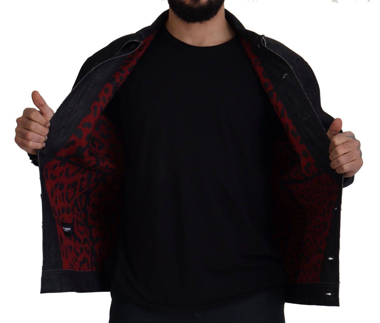 Veste en jean noire élégante Dolce & Gabbana