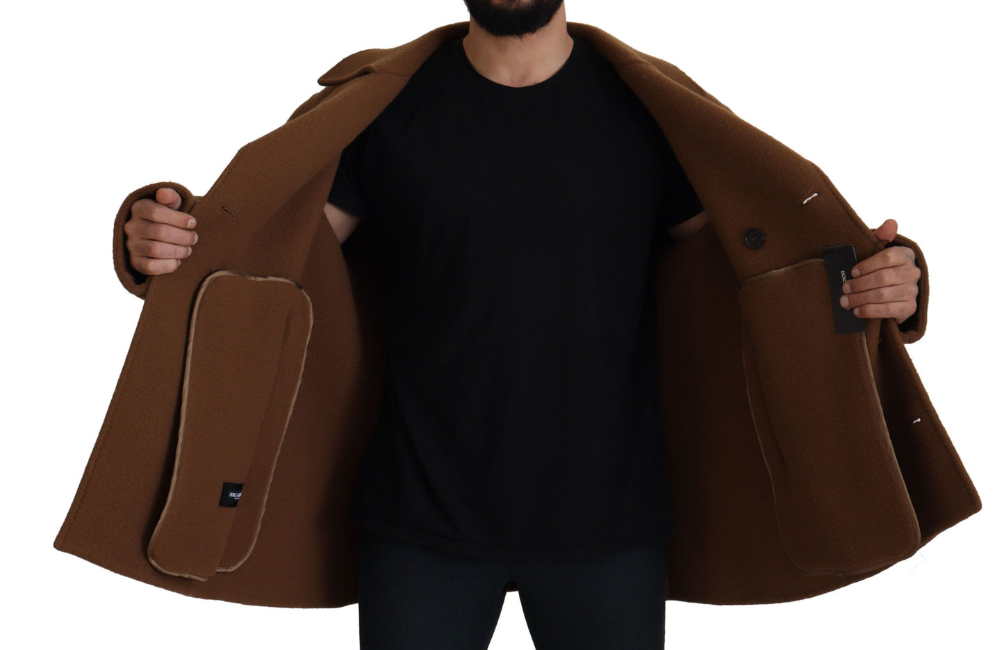 Veste croisée marron élégante Dolce & Gabbana