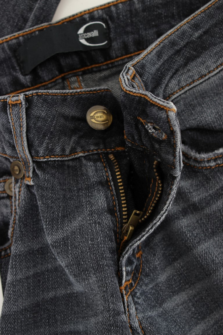 Jean Cavalli Slim Fit délavé bleu diamant vert