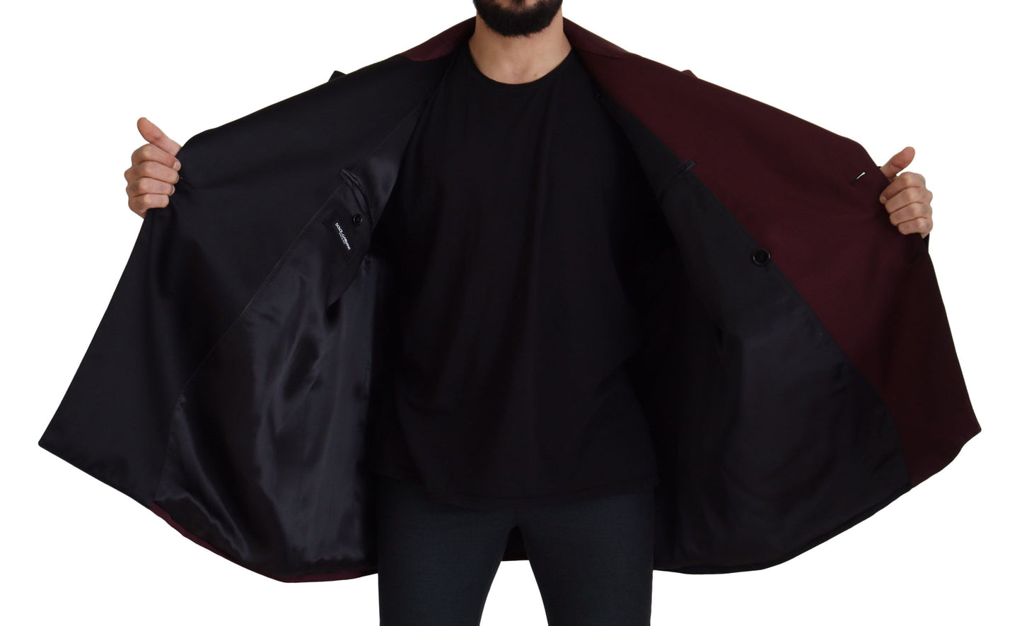 Veste croisée bordeaux élégante Dolce & Gabbana