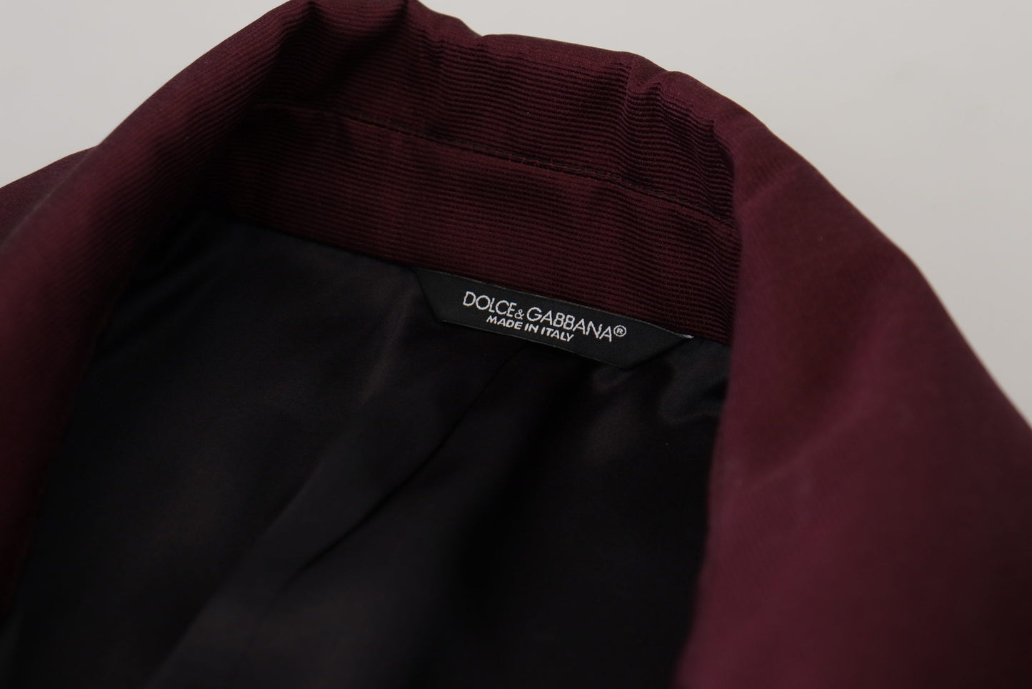 Veste croisée bordeaux élégante Dolce & Gabbana
