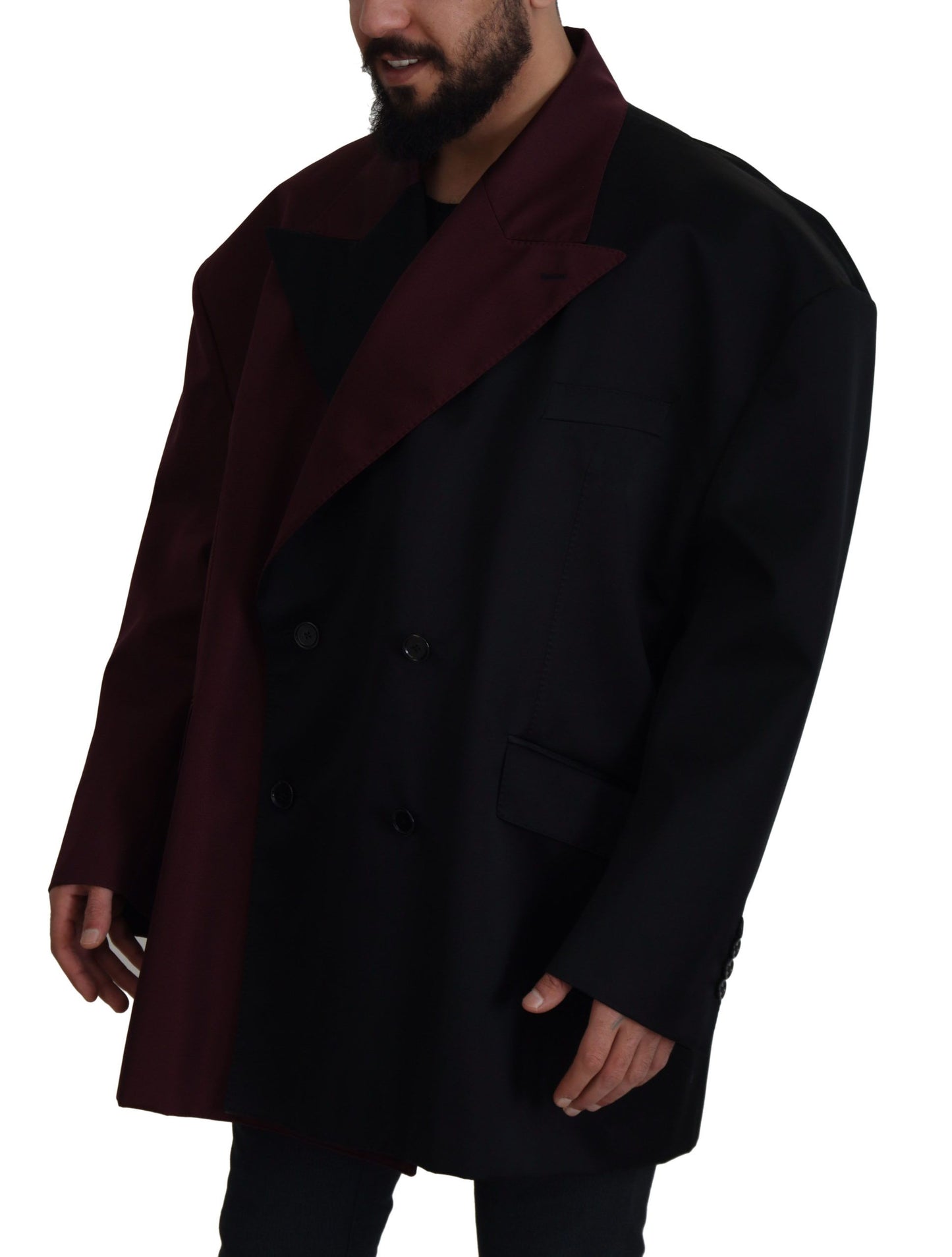 Veste croisée bordeaux élégante Dolce & Gabbana