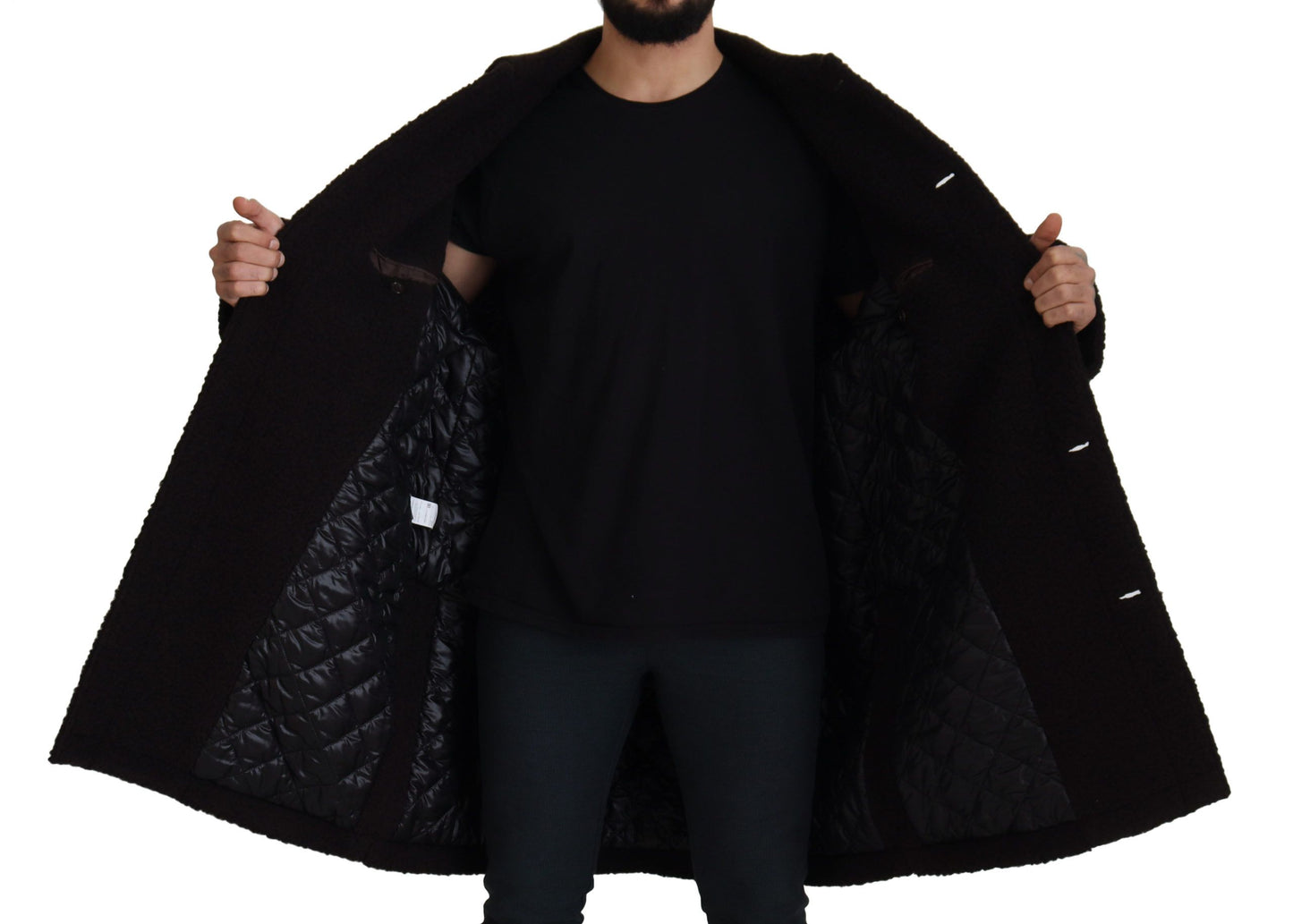 Dolce & Gabbana Élégante veste en laine mélangée d'alpaga noire