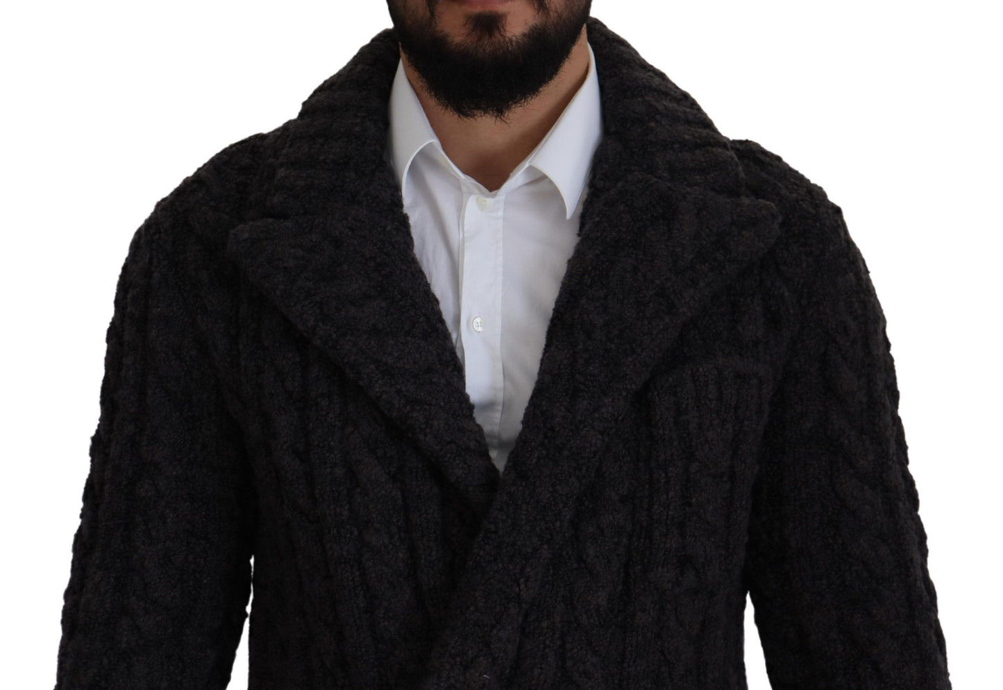Dolce & Gabbana élégant manteau croisé en laine et cachemire