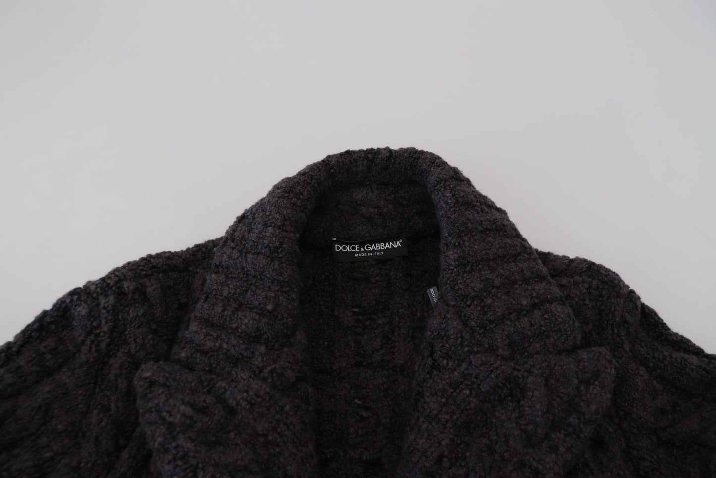 Dolce & Gabbana élégant manteau croisé en laine et cachemire