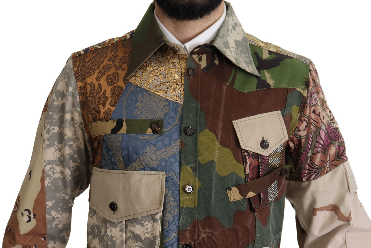 Chemise décontractée camouflage patchwork Dolce & Gabbana