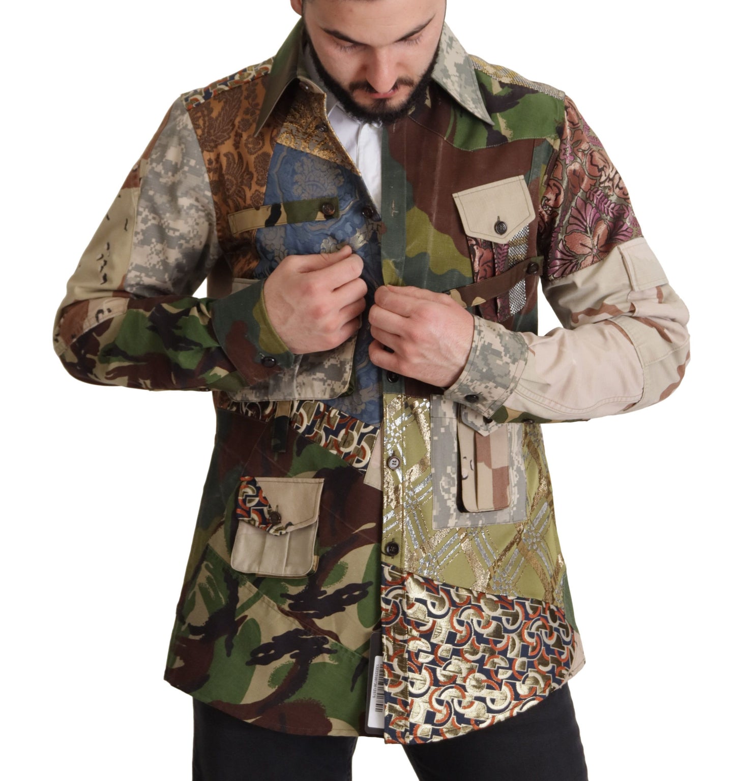 Chemise décontractée camouflage patchwork Dolce & Gabbana