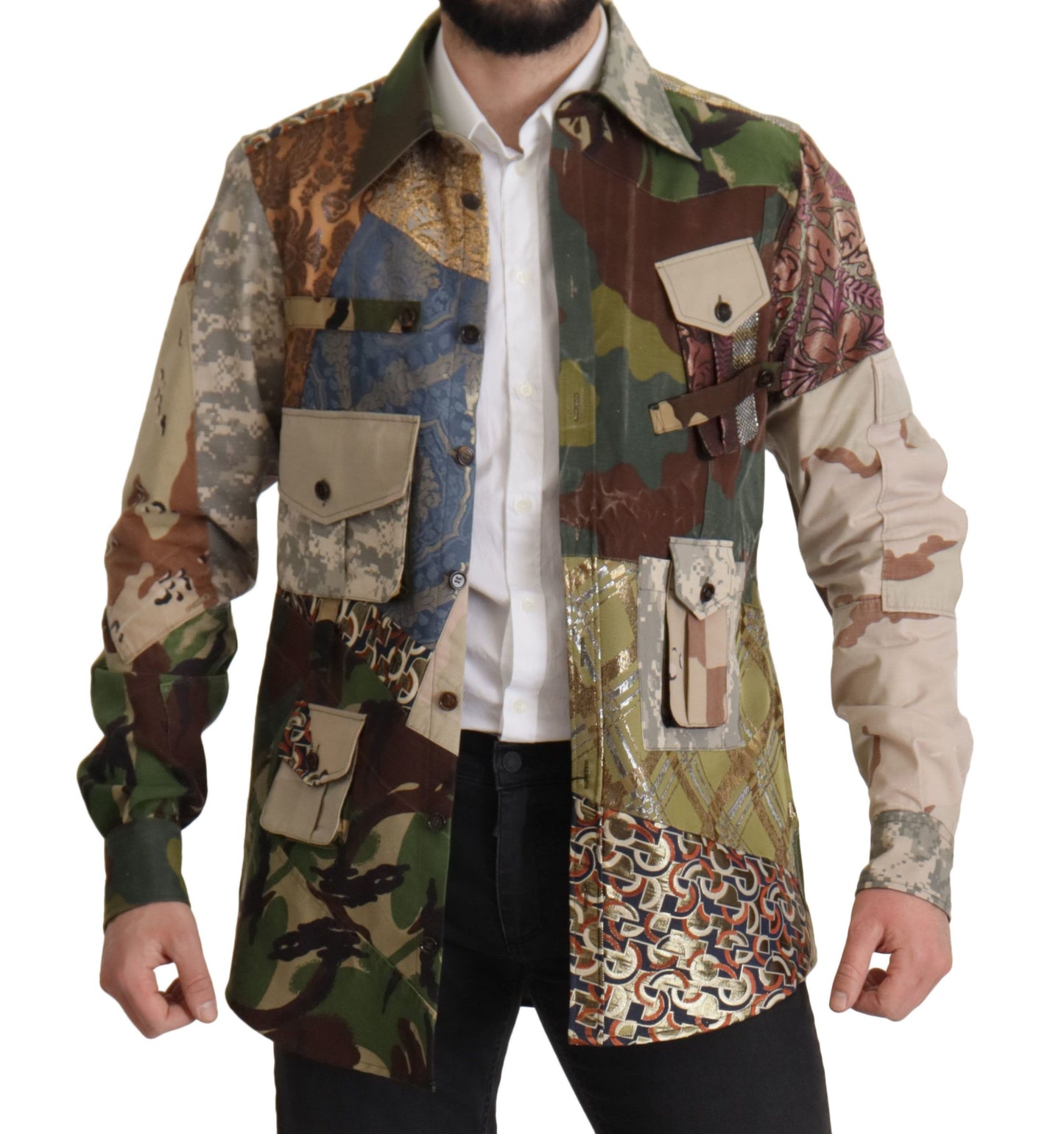 Chemise décontractée camouflage patchwork Dolce & Gabbana
