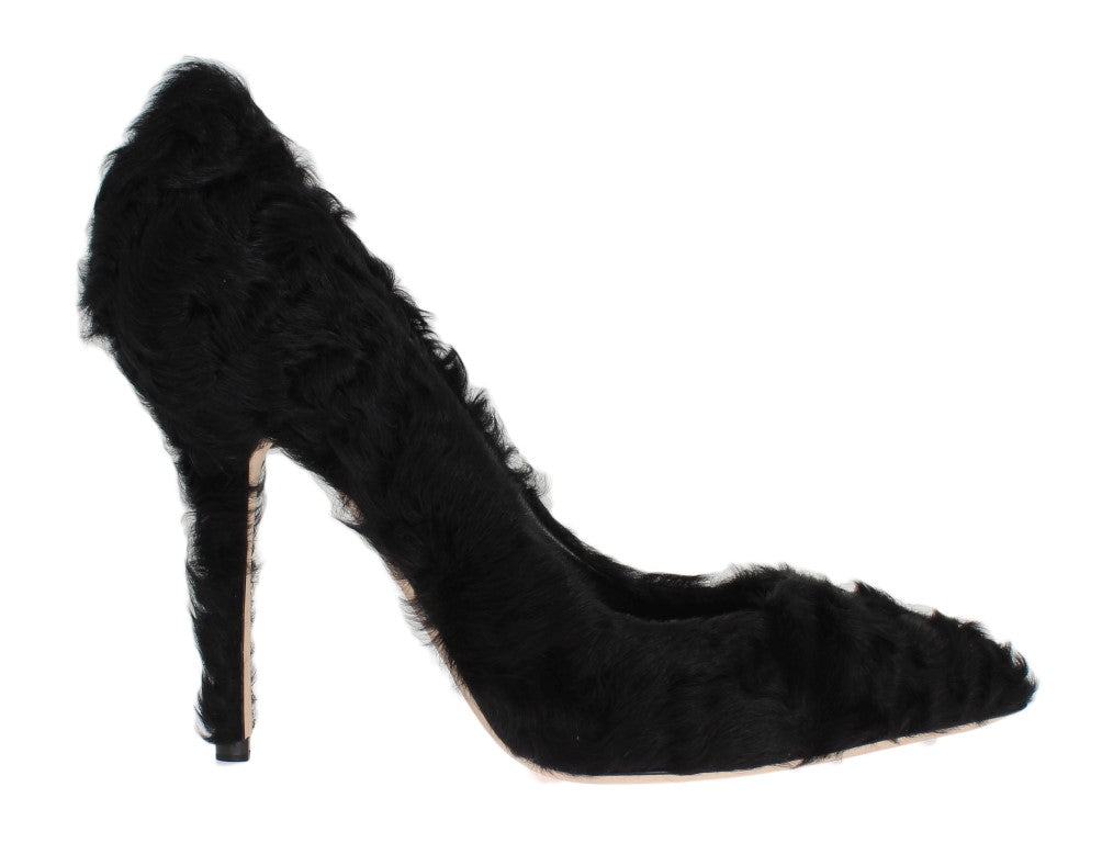 Escarpins élégants Dolce & Gabbana en cuir fourrure Xiangao de luxe