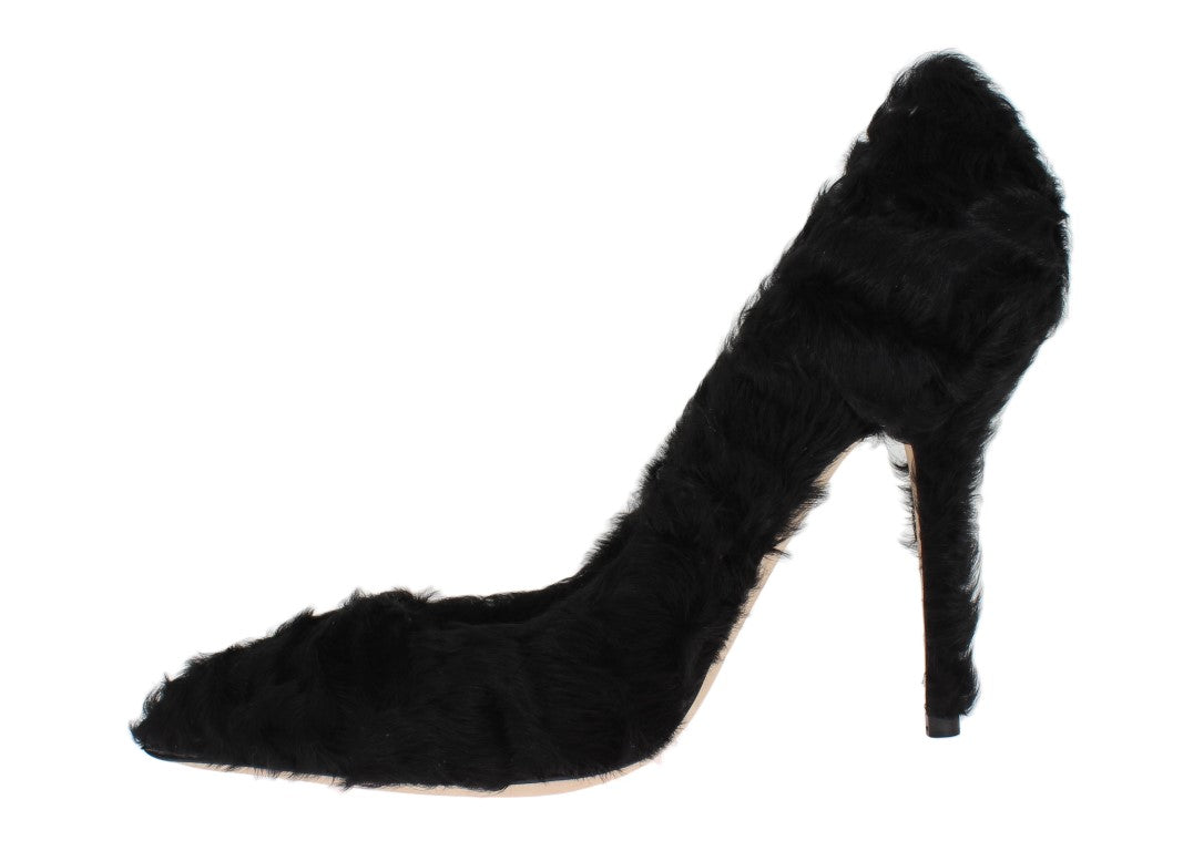 Escarpins élégants Dolce & Gabbana en cuir fourrure Xiangao de luxe