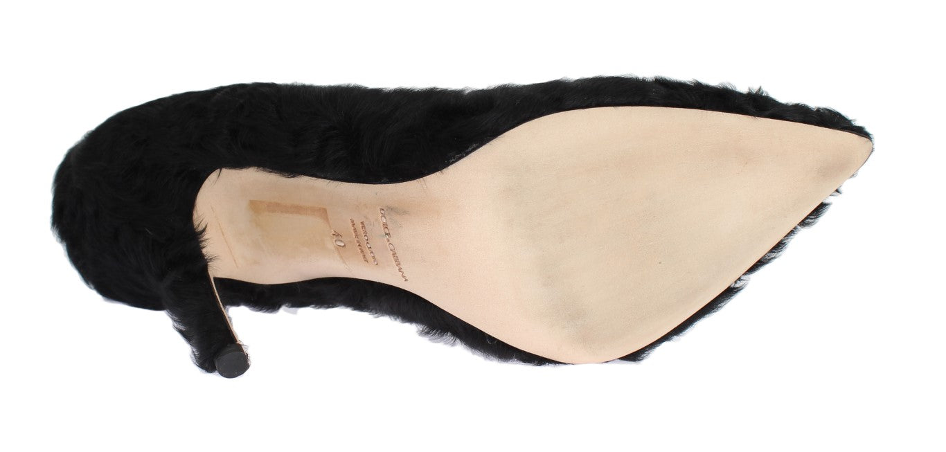 Escarpins élégants Dolce & Gabbana en cuir fourrure Xiangao de luxe