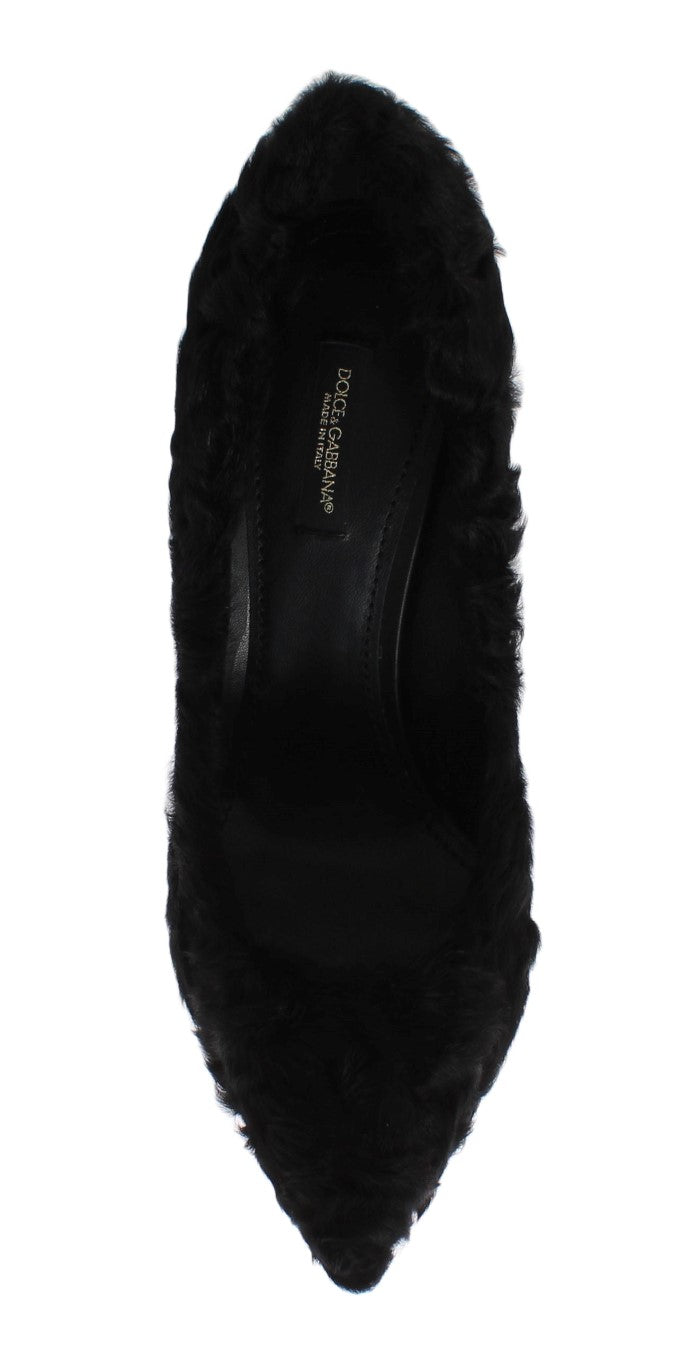 Escarpins élégants Dolce & Gabbana en cuir fourrure Xiangao de luxe