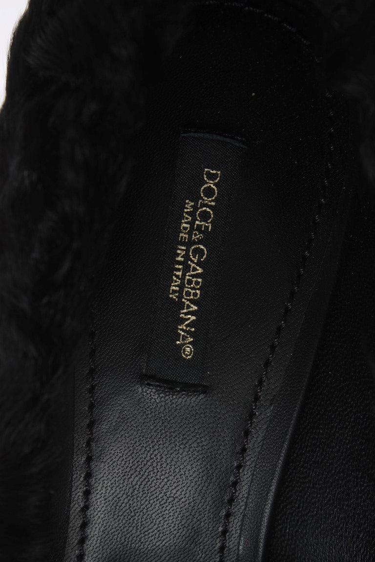 Escarpins élégants Dolce & Gabbana en cuir fourrure Xiangao de luxe