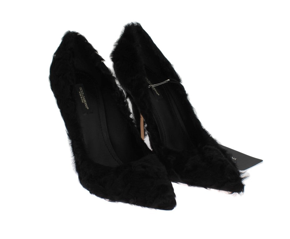 Escarpins élégants Dolce & Gabbana en cuir fourrure Xiangao de luxe